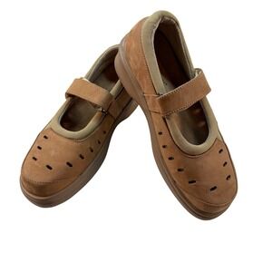 OrthoFeet Women's 7.5 Mary Jane Shoes Brown Suede Comfort Orthopedic Diabetic